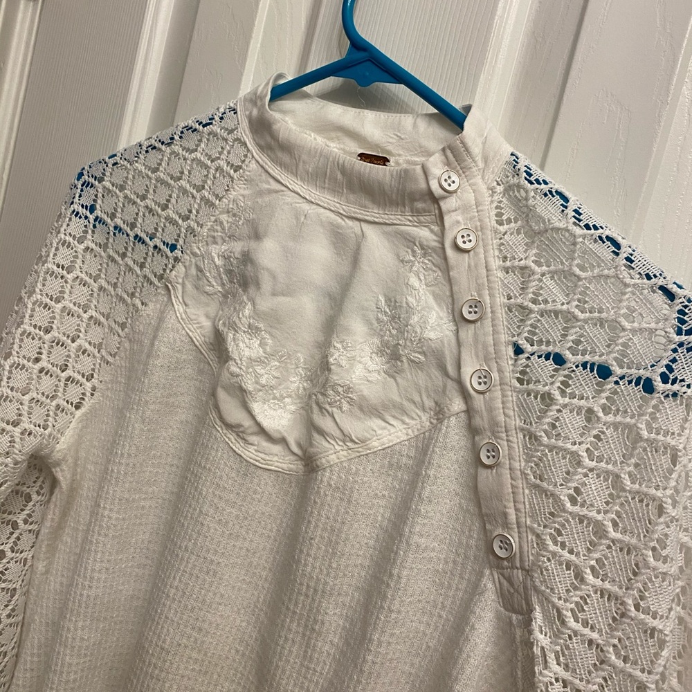Free People Sweetest Thing Ivory Blouse - Picture 4 of 5